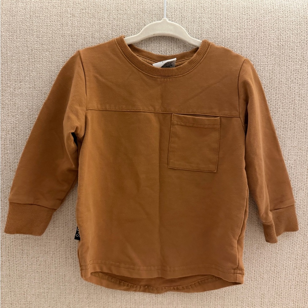 Olive & Scout Kids Brown Long Sleeve Shirt